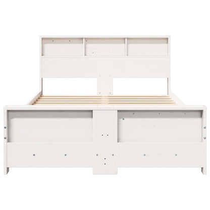 Bed Frame with Headboard White 120 x 190 cm Engineered Wood