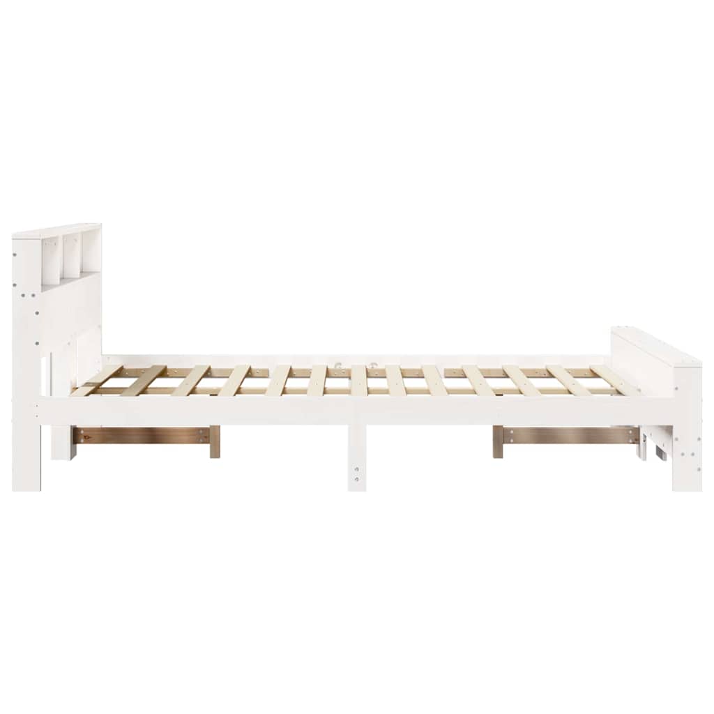 Bed Frame with Headboard White 120 x 190 cm Engineered Wood