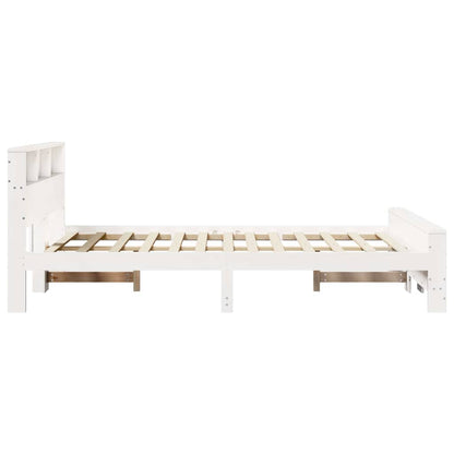 Bed Frame with Headboard White 120 x 190 cm Engineered Wood