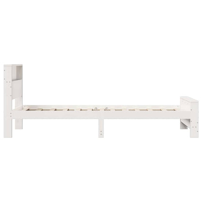 Bed Frame with Headboard White 75 x 190 cm Engineered Wood