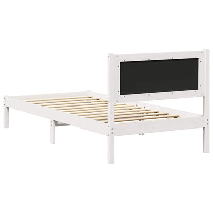 Bed Frame with Upholstered Headboard Light Grey 90 x 190 cm