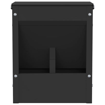 Rabbit Feeder Black 20 x 12.5 x 25 cm Cold-Rolled Steel