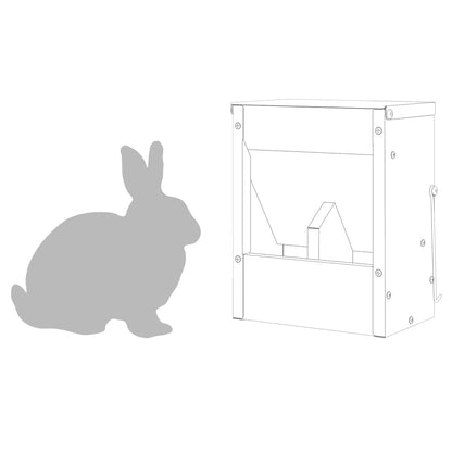 Rabbit Feeder Olive Green 20 x 12.5 x 25 cm Cold-Rolled Steel