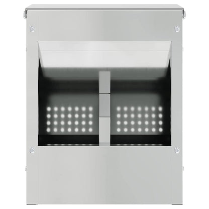 Rabbit Feeder Silver 20 x 12.5 x 25 cm Galvanised Steel