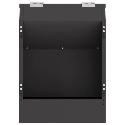 Rabbit Feeder Black 33.5 x 25.5 x 45.5 cm Cold-Rolled Steel