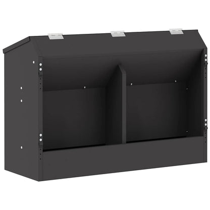 Rabbit Feeder Black 64.5 x 25.5 x 45.5 cm Cold-Rolled Steel