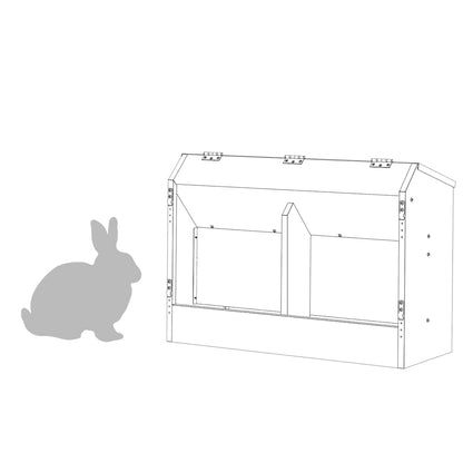 Rabbit Feeder Olive Green 64.5 x 25.5 x 45.5 cm