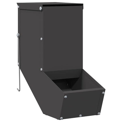 Rabbit Feeder Black 12.5 x 26 x 28.5 cm Cold-Rolled Steel