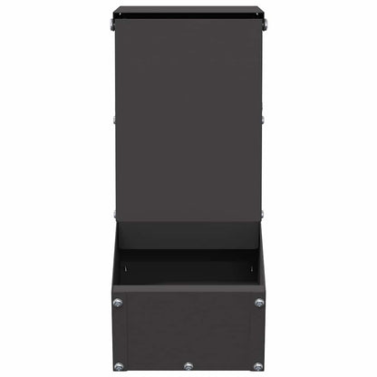 Rabbit Feeder Black 12.5 x 26 x 28.5 cm Cold-Rolled Steel