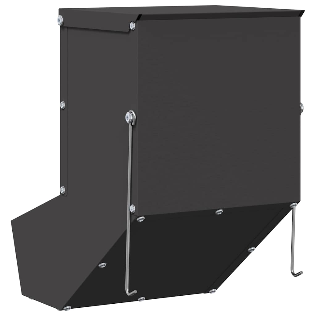 Rabbit Feeder Black 17.5 x 26 x 28.5 cm Cold-Rolled Steel