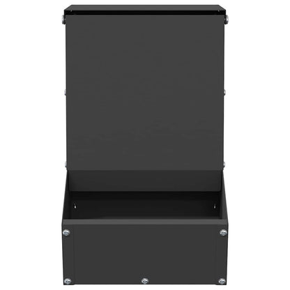 Rabbit Feeder Black 17.5 x 26 x 28.5 cm Cold-Rolled Steel