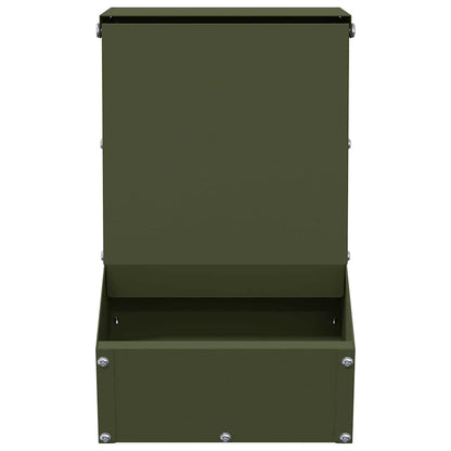 Rabbit Feeder Olive Green 17.5 x 26 x 28.5 cm Cold-Rolled Steel