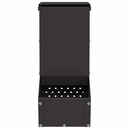 Rabbit Feeder Black 12.5 x 26 x 28.5 cm Cold-Rolled Steel
