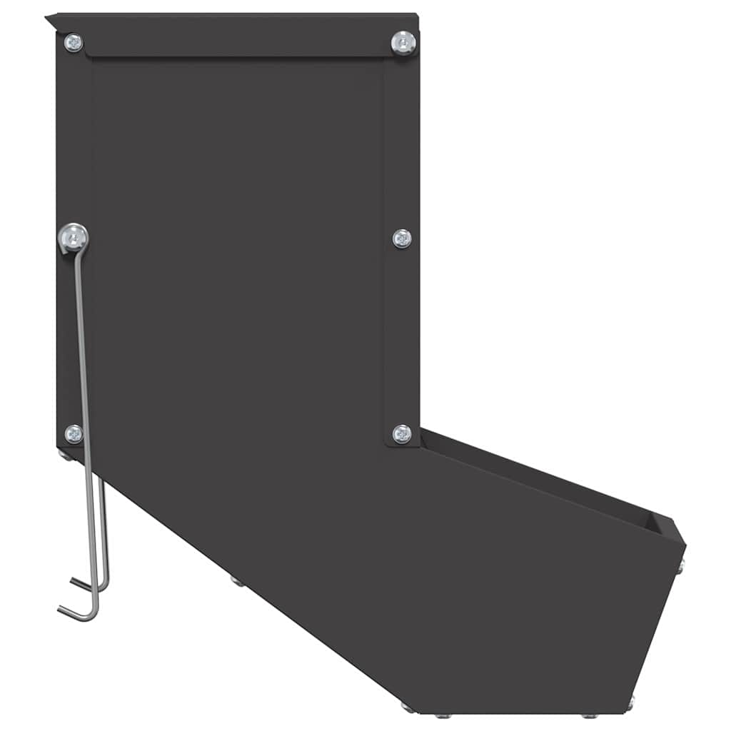 Rabbit Feeder Black 17.5 x 26 x 28.5 cm Cold-Rolled Steel