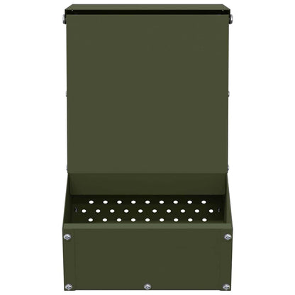 Rabbit Feeder Olive Green 17.5 x 26 x 28.5 cm Cold-Rolled Steel