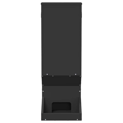 Deer Feeder Black 28 x 30 x 80 cm Cold-Rolled Steel