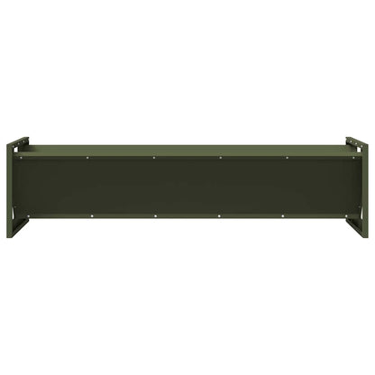 Livestock Feeding Trough Olive Green 108 x 50 x 28 cm
