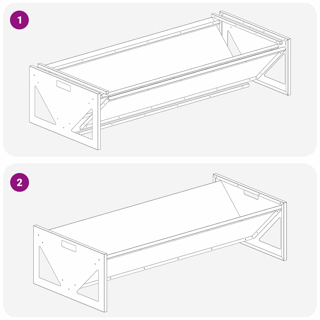 Livestock Feeding Trough Silver 108 x 50 x 28 cm