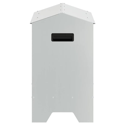 Chicken Feeding Trough Silver 81 x 32 x 53.5 cm