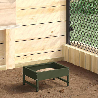 Bird Feeder Olive Green 34 x 26 x 16 cm Cold-Rolled Steel