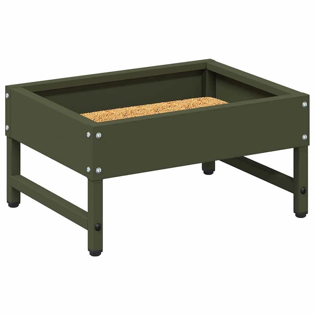 Bird Feeder Olive Green 34 x 26 x 16 cm Cold-Rolled Steel