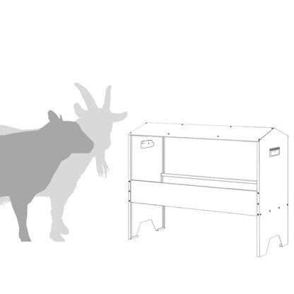 Livestock Feeding Trough Black 79 x 35 x 62 cm