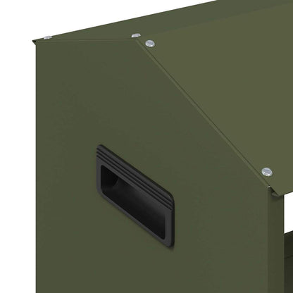Livestock Feeding Trough Olive Green 79 x 35 x 62 cm