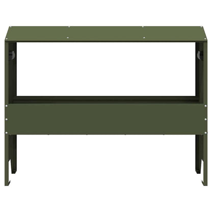 Livestock Feeding Trough Olive Green 79 x 35 x 62 cm