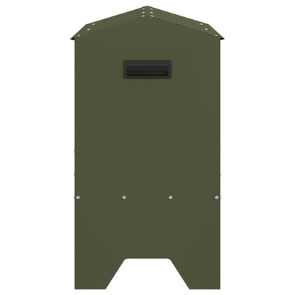 Livestock Feeding Trough Olive Green 79 x 35 x 62 cm