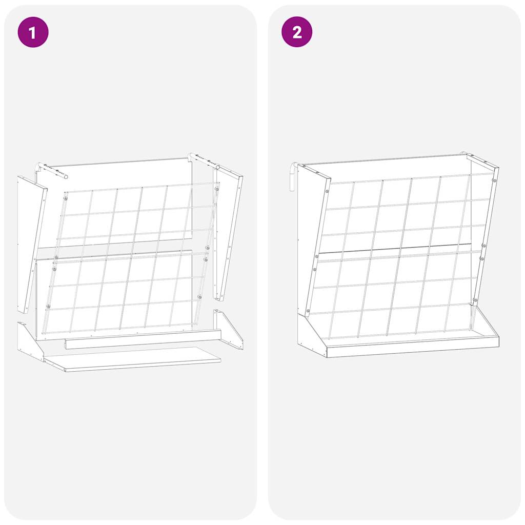 Hay Feeder Black 71 x 33 x 70 cm Cold-Rolled Steel