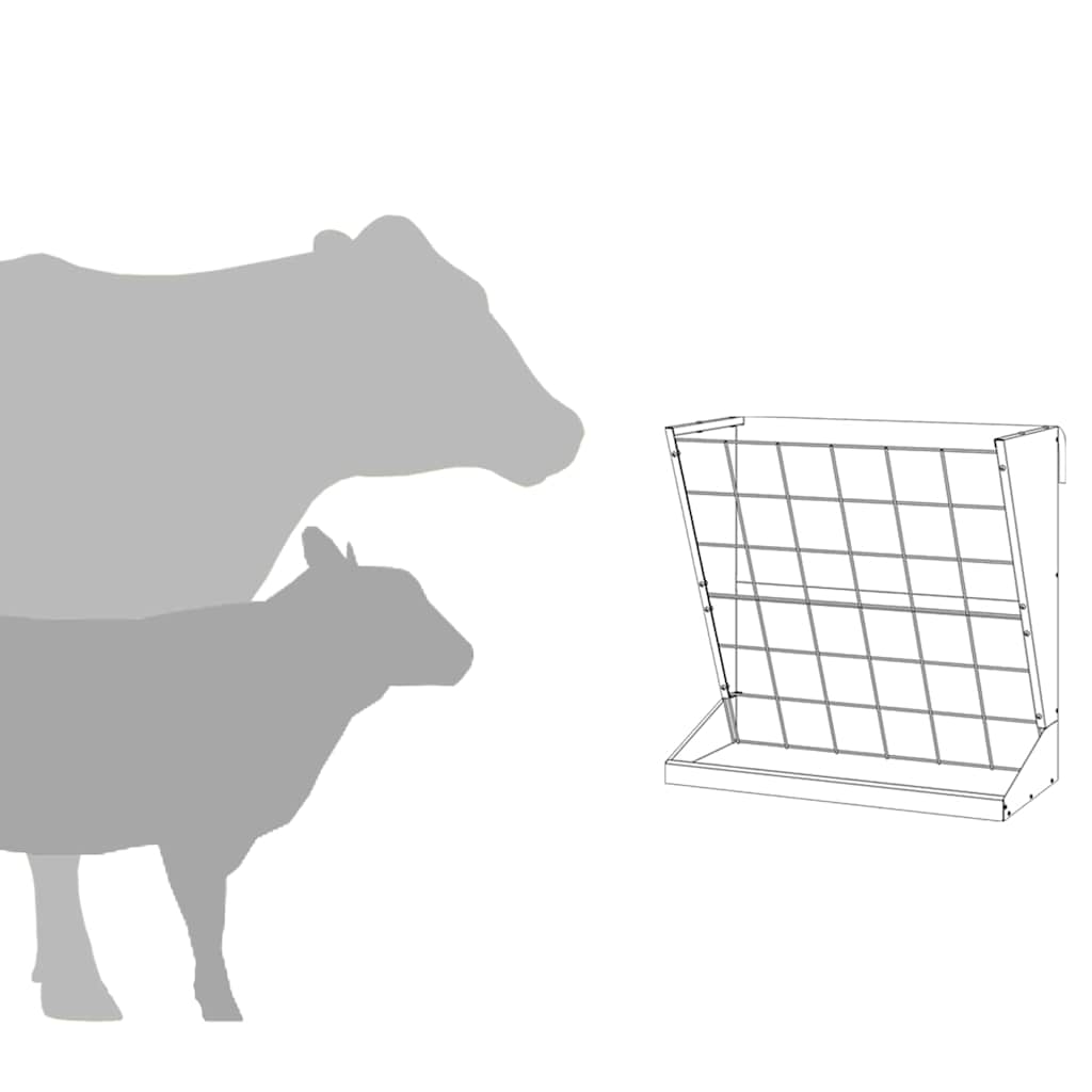 Hay Feeder Black 71 x 33 x 70 cm Cold-Rolled Steel