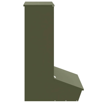 Pig Feeder Olive Green 55 x 51 x 91.5 cm Cold-Rolled Steel