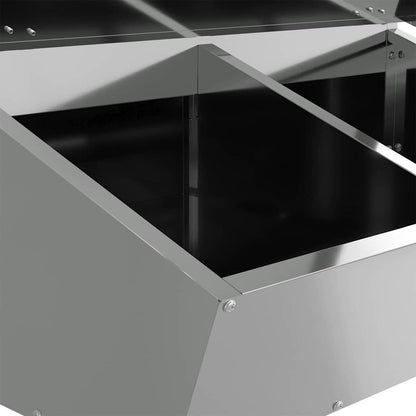 Pig Feeder Silver 55 x 51 x 91.5 cm Galvanised Steel