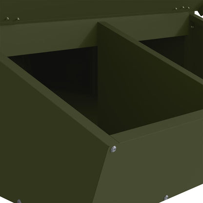 Pig Feeder Olive Green 82 x 51 x 91.5 cm Cold-Rolled Steel