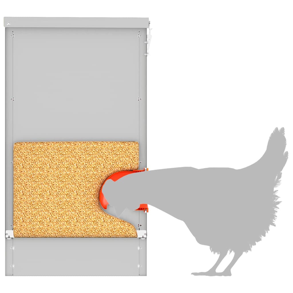 Chicken Feeder Silver 60.5 x 29 x 51 cm Galvanised Steel