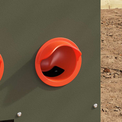 Chicken Feeder Olive Green 60.5 x 29 x 51 cm Cold-Rolled Steel