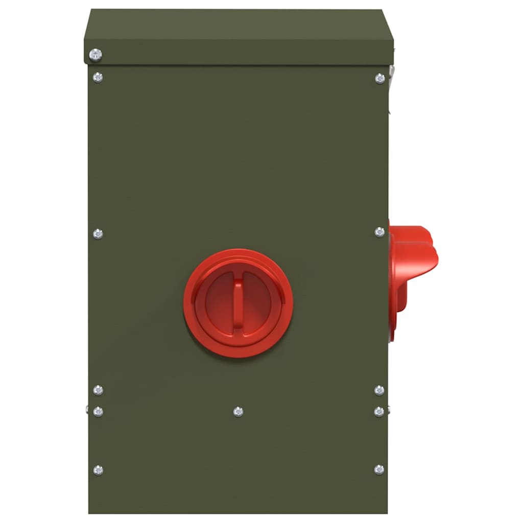 Chicken Feeder Olive Green 40.5 x 25 x 38 cm Cold-Rolled Steel