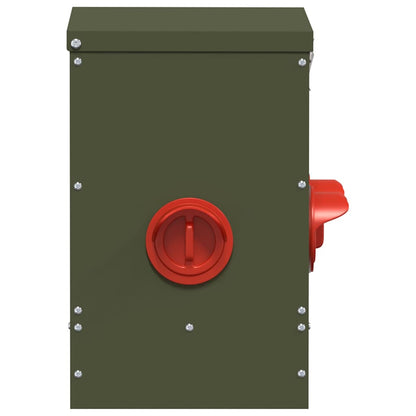 Chicken Feeder Olive Green 40.5 x 25 x 38 cm Cold-Rolled Steel