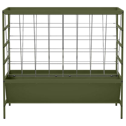 Livestock Feeder Olive Green 100 x 60 x 90 cm Cold-Rolled Steel