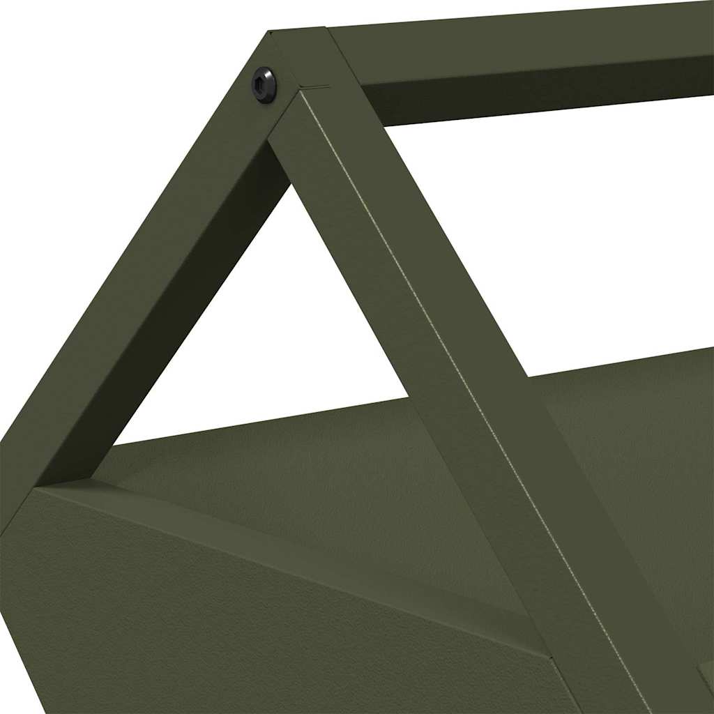 Livestock Feeding Trough Olive Green 111 x 76 x 38 cm