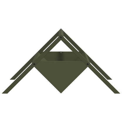Livestock Feeding Trough Olive Green 111 x 76 x 38 cm