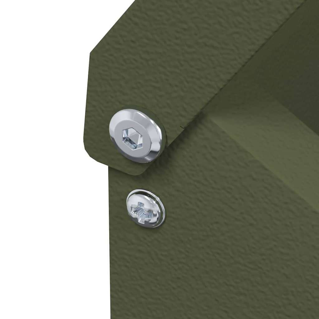 Chicken Feeder Olive Green 21 x 16 x 33 cm Cold-Rolled Steel