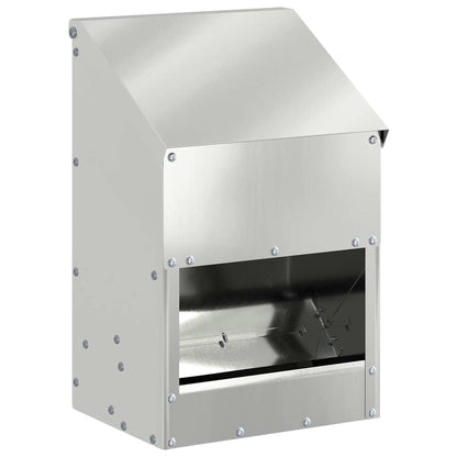 Chicken Feeder Silver 21 x 16 x 33 cm Galvanised Steel