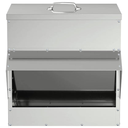 Chicken Feeder Silver 40.5 x 45 x 41 cm Galvanised Steel