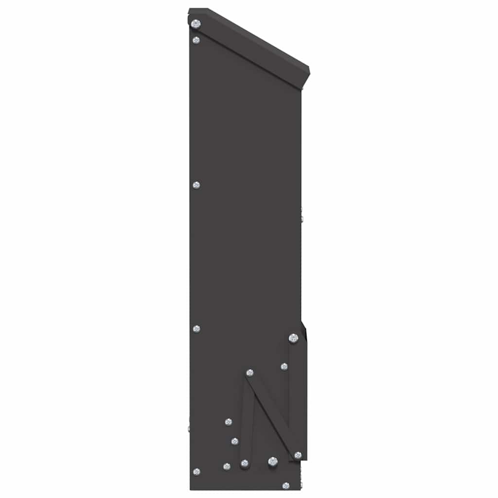 Chicken Feeder Black 13 x 12 x 51 cm Cold-Rolled Steel
