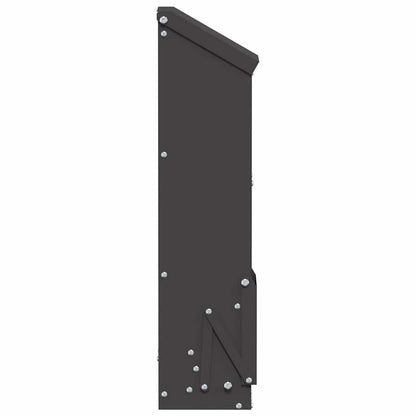 Chicken Feeder Black 13 x 12 x 51 cm Cold-Rolled Steel