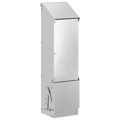 Chicken Feeder Silver 13 x 12 x 51 cm Galvanised Steel