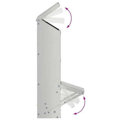 Chicken Feeder Silver 13 x 12 x 51 cm Galvanised Steel
