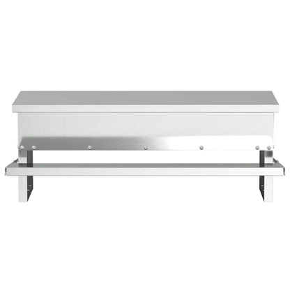 Chicken Treadle Feeder Silver 48.5 x 39.5 x 19 cm