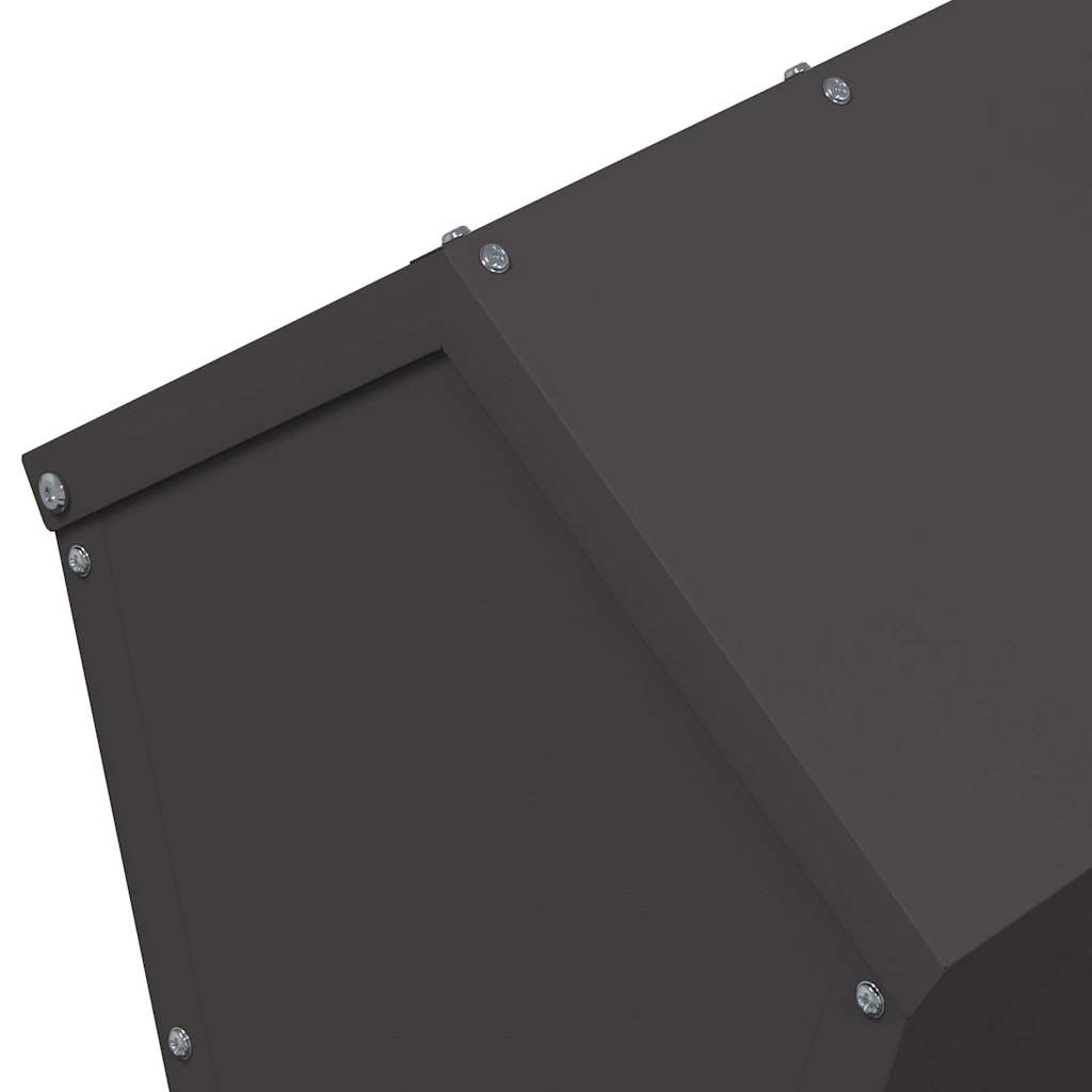 Chicken Feeder Black 40 x 40 x 45 cm Cold-Rolled Steel
